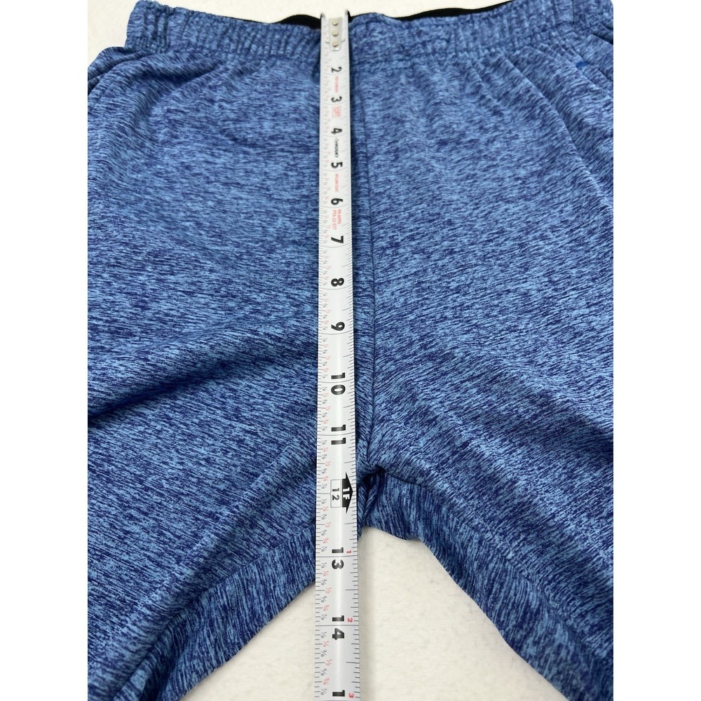 YoungLA Shorts Mens Medium Blue Heather Stretch Zip Pockets Active Training Gym - Picture 9 of 11